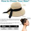 imageVIFUUR Womens Straw Hats Wide Brim Summer Visor Beach Sun Hat Packable UPF UV Foldable Travel