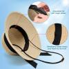imageVIFUUR Womens Straw Hats Wide Brim Summer Visor Beach Sun Hat Packable UPF UV Foldable Travel