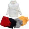 imageVIFUUR Kids Bear Turtleneck Sweater Boys Girls Knit Sweater for Christmas