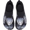 imageVIFUUR Water Sports Shoes Barefoot QuickDry Aqua Yoga Socks Slipon for Men WomenBlackLeaf