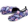 imageVIFUUR Water Sports Shoes Barefoot QuickDry Aqua Yoga Socks Slipon for Men WomenBlueLeaf