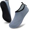 imageVIFUUR Water Sports Shoes Barefoot QuickDry Aqua Yoga Socks Slipon for Men WomenGrey