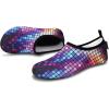 imageVIFUUR Water Sports Shoes Barefoot QuickDry Aqua Yoga Socks Slipon for Men WomenPurple