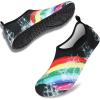 imageVIFUUR Water Sports Shoes Barefoot QuickDry Aqua Yoga Socks Slipon for Men WomenRainbow