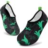 imageVIFUUR Kids Water Shoes Girls Boys Quick Dry Aqua Socks for Beach Swim Outdoor SportsBlackgreen