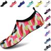 imageVIFUUR Water Sports Shoes Barefoot QuickDry Aqua Yoga Socks Slipon for Men WomenFour Leaf Clover