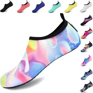 imageVIFUUR Water Sports Shoes Barefoot QuickDry Aqua Yoga Socks Slipon for Men WomenRipple