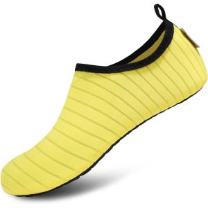 imageVIFUUR Water Sports Shoes Barefoot QuickDry Aqua Yoga Socks Slipon for Men WomenYellow