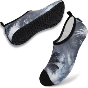 imageVIFUUR Womens Mens Water Shoes Barefoot Yoga Shoes Quickly Dry Aqua Shoes for Outdoor Snorkeling Beach Swim Surf