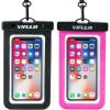 imageVIFUUR IPX8 Waterproof Phone Pouch Universal Cellphone Dry Bag Case Compatible for iPhone 15 14 13 12 Pro Max XS Plus Samsung Galaxy Phone Protector for Beach Diving Swimming 2 Pack BlackRose