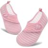 imageVIFUUR Kids Water Shoes Boys Girls Barefoot Water Sports Socks HookampampLoop Beach Shoes Quick Dry Aqua Socks Swim Walking Outdoor Sports for ToddlerPink1