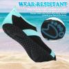 imageVIFUUR Womens Mens Water Shoes Barefoot Quick Dry Aqua Socks for Beach Swim Yoga Outdoor SportsBlack Cyan