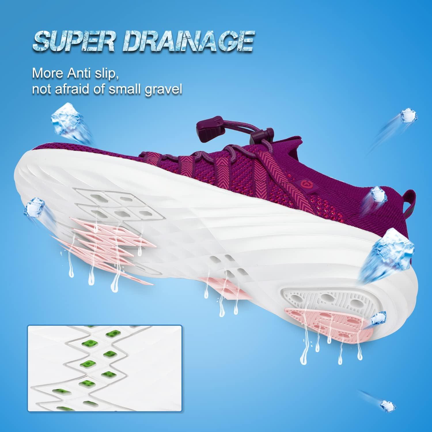 imageVIFUUR Men Womens Water Shoes Aqua Barefoot Athletic Sports Shoes for Beach Surf Walking Kayaking Boating PoolPurple6882