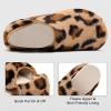 imageVIFUUR House Slippers for Men Women Indoor Slip on Barefoot Slipper Socks Fuzzy Cozy Sock Shoes for Home Bedroom TravelBrown Leopard