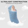 imageVIFUUR House Slippers for Men Women Indoor Slip on Barefoot Slipper Socks Fuzzy Cozy Sock Shoes for Home Bedroom TravelCoralblue