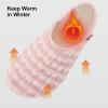 imageVIFUUR House Slippers for Men Women Indoor Slip on Barefoot Slipper Socks Fuzzy Cozy Sock Shoes for Home Bedroom TravelPink Striped