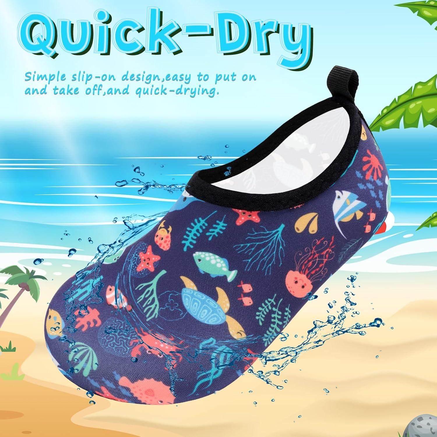 imageVIFUUR Kids Water Shoes Girls Boys Quick Dry Aqua Socks for Beach Swim Outdoor SportsUnderwaterworld