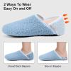 imageVIFUUR House Slippers for Women Men Slip on Indoor Barefoot Slipper Socks Fuzzy Cozy Sock Shoes for Home Bedroom TravelCoralblue