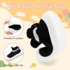 imageVIFUUR Baby Shoes Girls Boys Toddler Sneakers NonSlip First Walkers Shoes for Babies 6 9 12 18 24 MonthsH Black