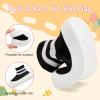 imageVIFUUR Baby Shoes Girls Boys Toddler Sneakers NonSlip First Walkers Shoes for Babies 6 9 12 18 24 MonthsH Black 2stripes