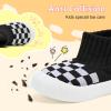 imageVIFUUR Baby Shoes Girls Boys Toddler Sneakers NonSlip First Walkers Shoes for Babies 6 9 12 18 24 MonthsH Black Board