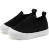 imageVIFUUR Baby Shoes Girls Boys Toddler Sneakers NonSlip First Walkers Shoes for Babies 6 9 12 18 24 MonthsL Black
