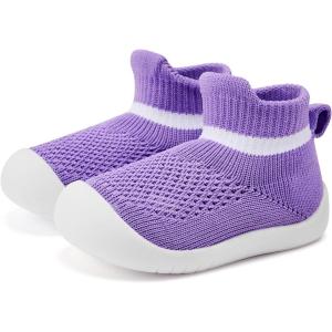 imageVIFUUR Baby Shoes Girls Boys Toddler Sneakers NonSlip First Walkers Shoes for Babies 6 9 12 18 24 MonthsH Purple