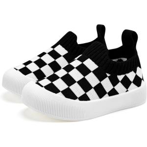 imageVIFUUR Baby Shoes Girls Boys Toddler Sneakers NonSlip First Walkers Shoes for Babies 6 9 12 18 24 MonthsL Black Board
