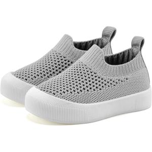 imageVIFUUR Baby Shoes Girls Boys Toddler Sneakers NonSlip First Walkers Shoes for Babies 6 9 12 18 24 MonthsL Grey