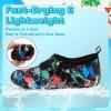 imageVIFUUR Kids Water Shoes Boys Girls Barefoot Water Sports Socks HookampLoop Beach Shoes Quick Dry Aqua Socks Swim Walking Outdoor Sports for ToddlerBlack Dinosaurs
