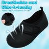 imageVIFUUR Kids Water Shoes Boys Girls Barefoot Water Sports Socks HookampLoop Beach Shoes Quick Dry Aqua Socks Swim Walking Outdoor Sports for ToddlerBlack1