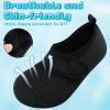 imageVIFUUR Kids Water Shoes Boys Girls Barefoot Water Sports Socks HookampLoop Beach Shoes Quick Dry Aqua Socks Swim Walking Outdoor Sports for ToddlerBlack Circle
