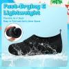 imageVIFUUR Kids Water Shoes Boys Girls Barefoot Water Sports Socks HookampLoop Beach Shoes Quick Dry Aqua Socks Swim Walking Outdoor Sports for ToddlerBlack1