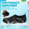 imageVIFUUR Kids Water Shoes Boys Girls Barefoot Water Sports Socks HookampLoop Beach Shoes Quick Dry Aqua Socks Swim Walking Outdoor Sports for ToddlerBlack Circle