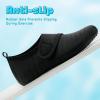 imageVIFUUR Kids Water Shoes Boys Girls Barefoot Water Sports Socks HookampLoop Beach Shoes Quick Dry Aqua Socks Swim Walking Outdoor Sports for ToddlerBlack1