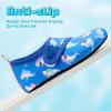imageVIFUUR Kids Water Shoes Boys Girls Barefoot Water Sports Socks HookampLoop Beach Shoes Quick Dry Aqua Socks Swim Walking Outdoor Sports for ToddlerBlue Shark