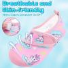 imageVIFUUR Kids Water Shoes Boys Girls Barefoot Water Sports Socks HookampLoop Beach Shoes Quick Dry Aqua Socks Swim Walking Outdoor Sports for ToddlerCloud Unicorn