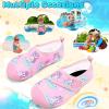 imageVIFUUR Kids Water Shoes Boys Girls Barefoot Water Sports Socks HookampLoop Beach Shoes Quick Dry Aqua Socks Swim Walking Outdoor Sports for ToddlerCloud Unicorn