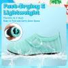 imageVIFUUR Kids Water Shoes Boys Girls Barefoot Water Sports Socks HookampLoop Beach Shoes Quick Dry Aqua Socks Swim Walking Outdoor Sports for ToddlerCyan1