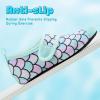 imageVIFUUR Kids Water Shoes Boys Girls Barefoot Water Sports Socks HookampLoop Beach Shoes Quick Dry Aqua Socks Swim Walking Outdoor Sports for ToddlerFish Scales Green