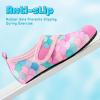 imageVIFUUR Kids Water Shoes Boys Girls Barefoot Water Sports Socks HookampLoop Beach Shoes Quick Dry Aqua Socks Swim Walking Outdoor Sports for ToddlerFish Scales Pink