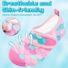 imageVIFUUR Kids Water Shoes Boys Girls Barefoot Water Sports Socks HookampLoop Beach Shoes Quick Dry Aqua Socks Swim Walking Outdoor Sports for ToddlerFish Scales Pink