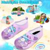 imageVIFUUR Kids Water Shoes Boys Girls Barefoot Water Sports Socks HookampLoop Beach Shoes Quick Dry Aqua Socks Swim Walking Outdoor Sports for ToddlerMermaid Purple