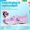 imageVIFUUR Kids Water Shoes Boys Girls Barefoot Water Sports Socks HookampLoop Beach Shoes Quick Dry Aqua Socks Swim Walking Outdoor Sports for ToddlerMermaid Purple