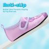 imageVIFUUR Kids Water Shoes Boys Girls Barefoot Water Sports Socks HookampLoop Beach Shoes Quick Dry Aqua Socks Swim Walking Outdoor Sports for ToddlerMermaid Purple