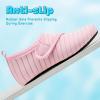 imageVIFUUR Kids Water Shoes Boys Girls Barefoot Water Sports Socks HookampLoop Beach Shoes Quick Dry Aqua Socks Swim Walking Outdoor Sports for ToddlerPink1