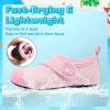 imageVIFUUR Kids Water Shoes Boys Girls Barefoot Water Sports Socks HookampLoop Beach Shoes Quick Dry Aqua Socks Swim Walking Outdoor Sports for ToddlerRose Circle