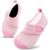 imageVIFUUR Kids Water Shoes Boys Girls Barefoot Water Sports Socks HookampLoop Beach Shoes Quick Dry Aqua Socks Swim Walking Outdoor Sports for ToddlerRose Circle