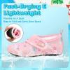 imageVIFUUR Kids Water Shoes Boys Girls Barefoot Water Sports Socks HookampLoop Beach Shoes Quick Dry Aqua Socks Swim Walking Outdoor Sports for ToddlerUnicor Nude