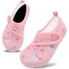 imageVIFUUR Kids Water Shoes Boys Girls Barefoot Water Sports Socks HookampLoop Beach Shoes Quick Dry Aqua Socks Swim Walking Outdoor Sports for ToddlerUnicor Nude